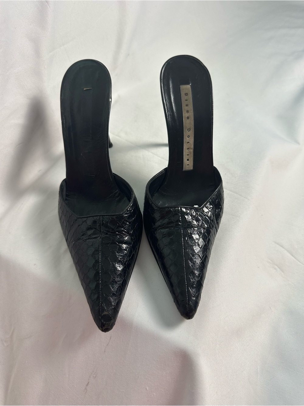 Diego Dolcini Python Leather Mule Heels EU 36.5